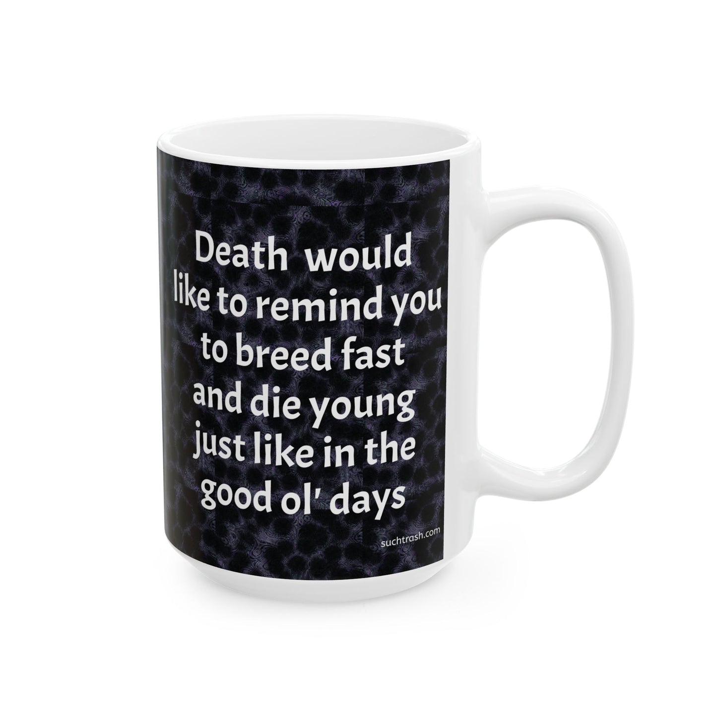 Mug - Death Thumbs Up to Anti-Vaxxers. Breed Fast Die Young.