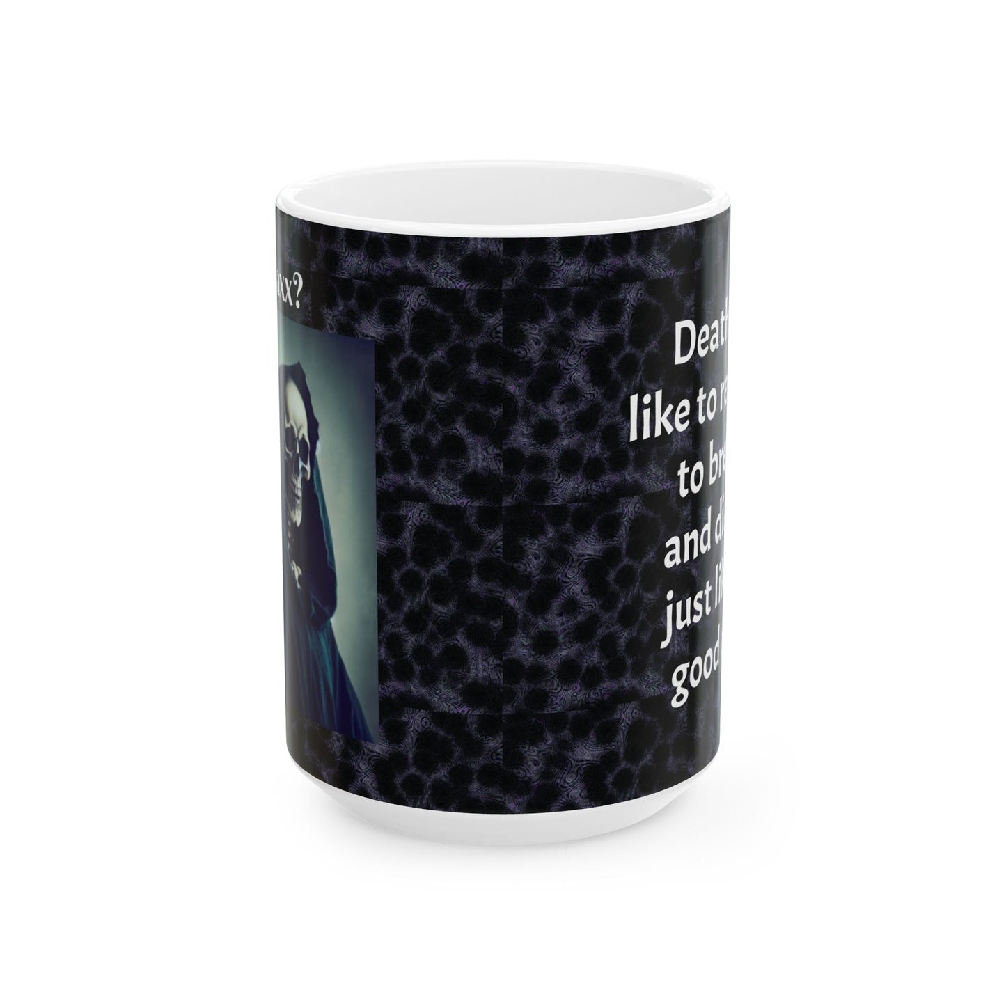 Mug - Death Thumbs Up to Anti-Vaxxers. Breed Fast Die Young.