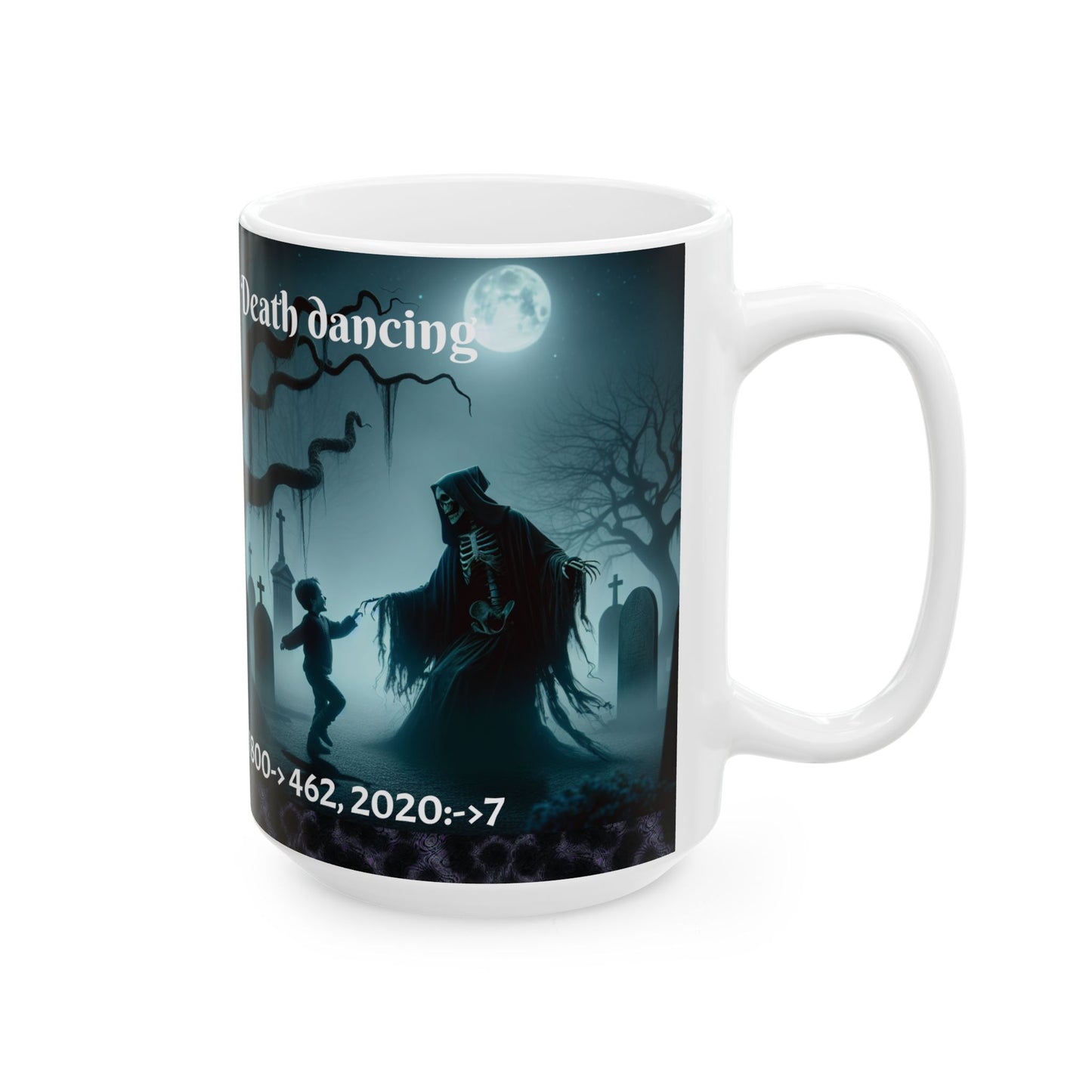 Mug: "Anti-Vaxxing Keeps Death Dancing"