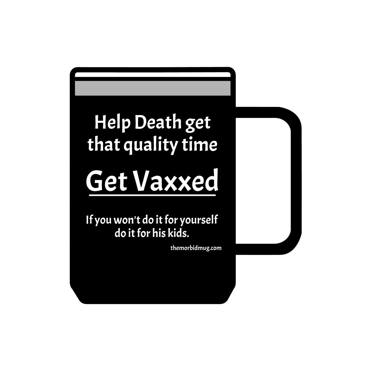 Coffee Mug Tumbler - Death's Family Brewing Poison - Get Vaxxed