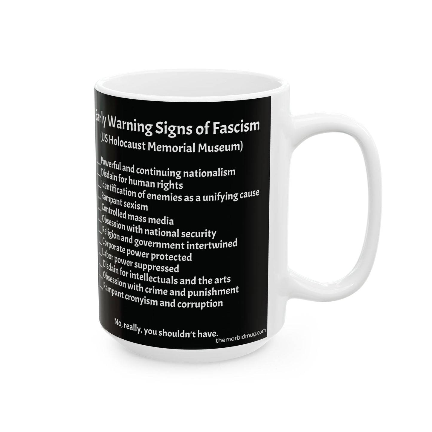 Mug - "Fascism! Already? You shouldn't have!" Death is pleased