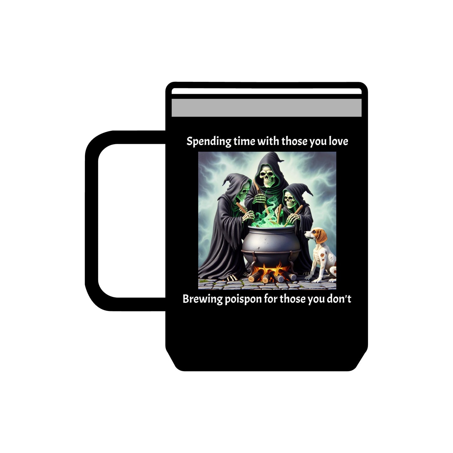 Coffee Mug Tumbler - Death's Family Brewing Poison - Get Vaxxed